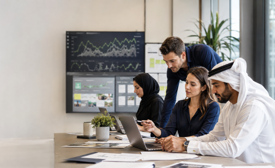 UK and UAE marketing team reviewing website content during a Google spam update